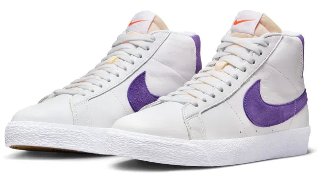 Nike SB - Blazer Mid ISO Shoes | White Court Purple