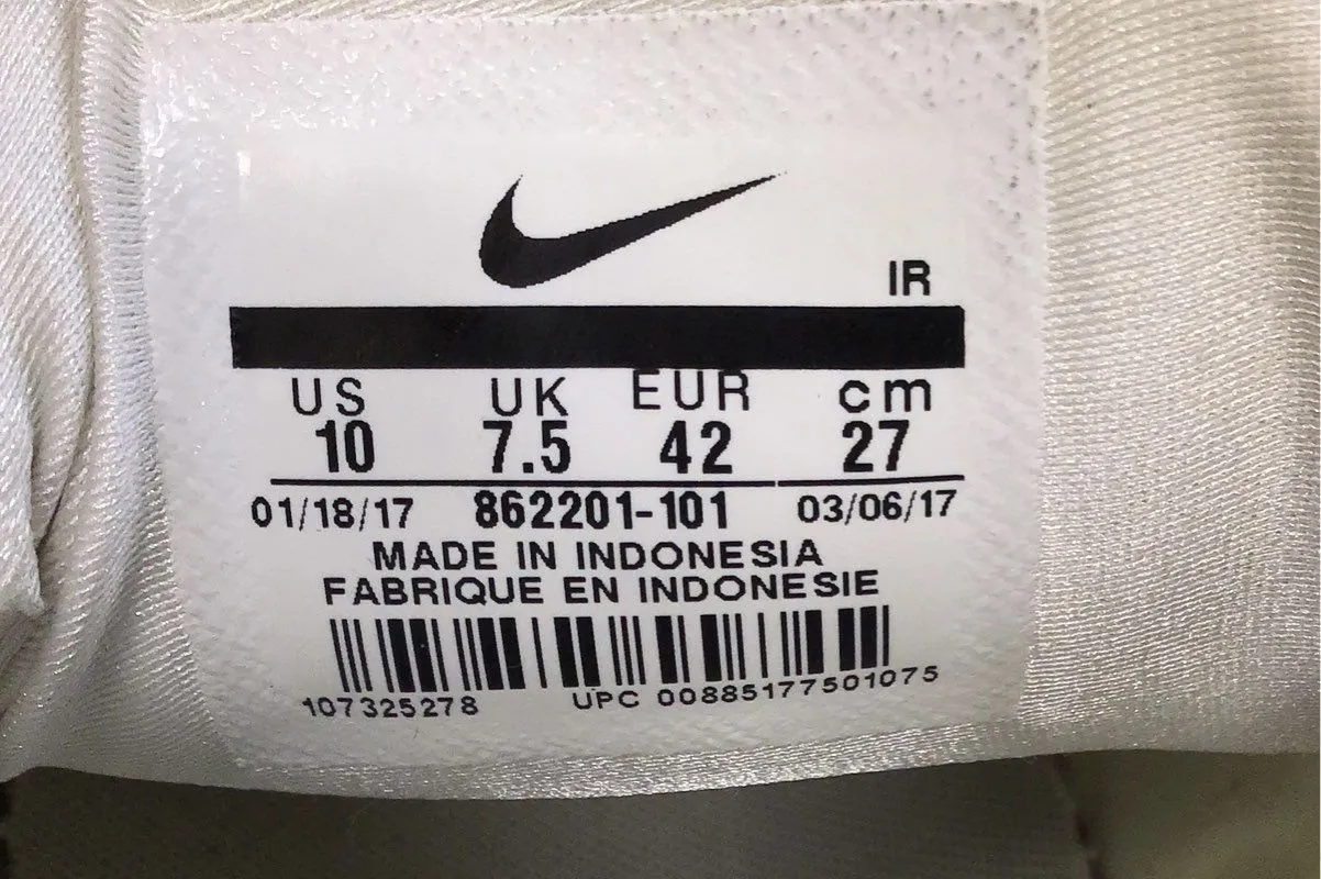 Nike Women's Air Max Plus 862201-101 White Athletic Shoes - Size 10