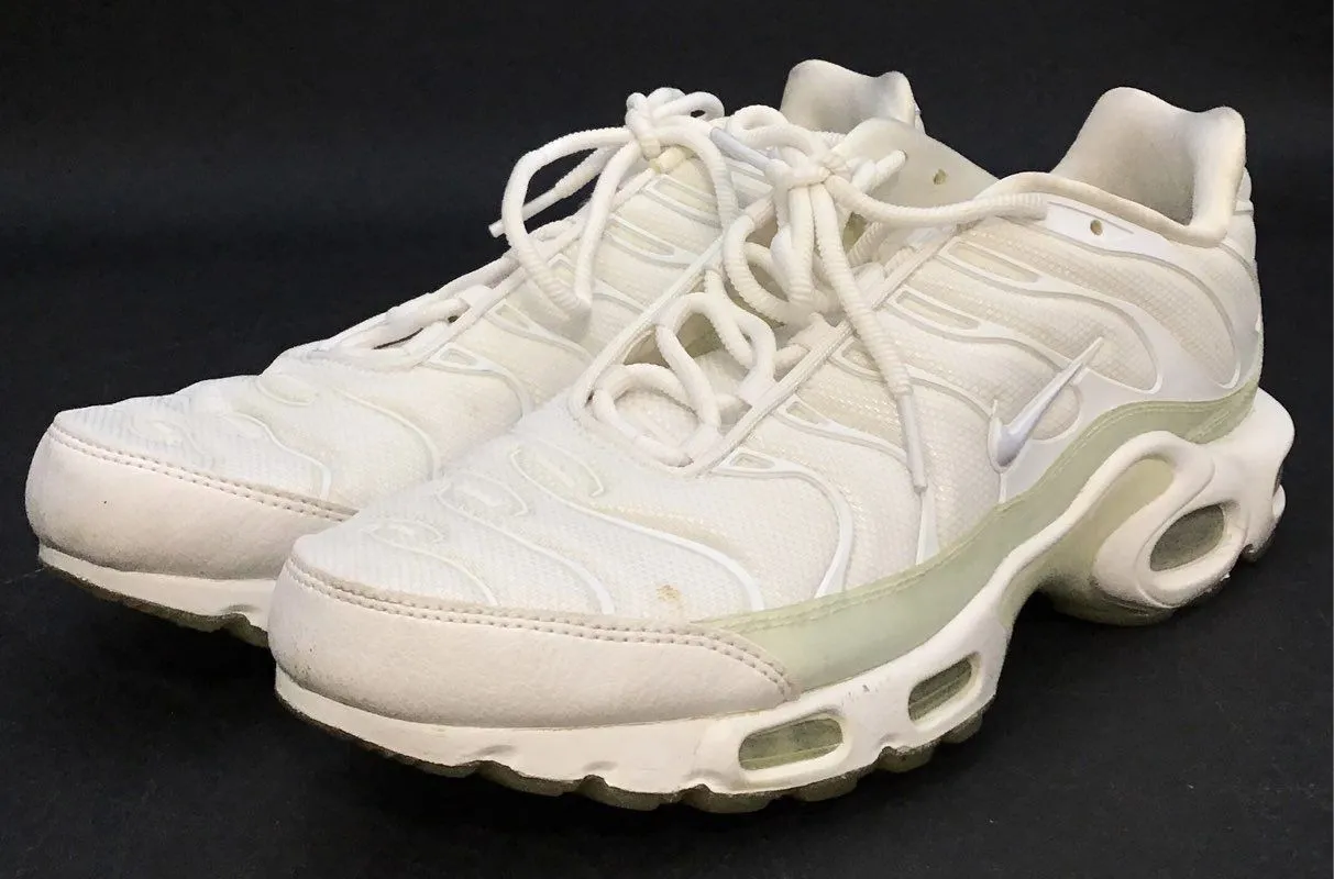 Nike Women's Air Max Plus 862201-101 White Athletic Shoes - Size 10