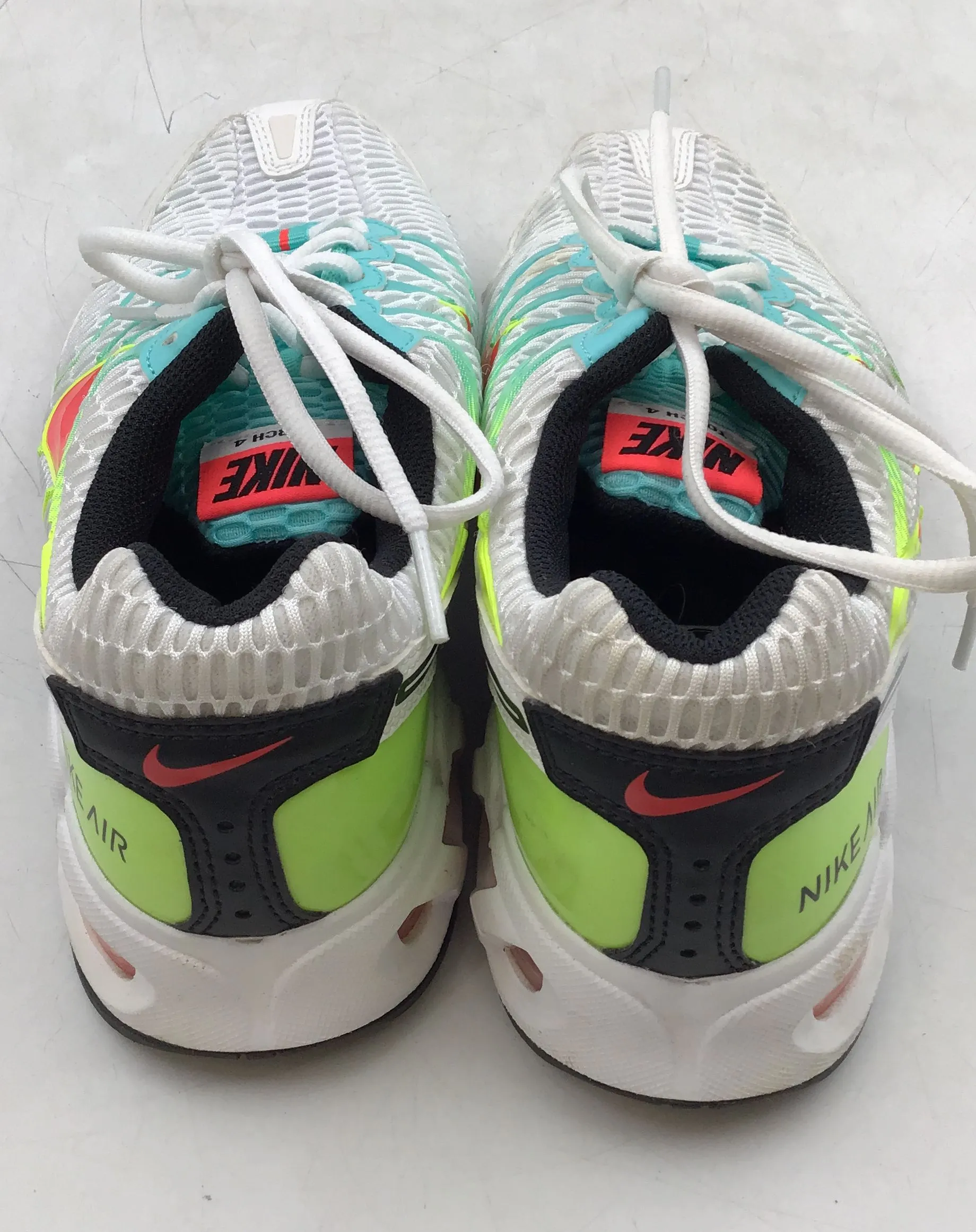 Nike Women's Air Max Torch 4 White Volt Laser Crimson Athletic Shoes - Size 10