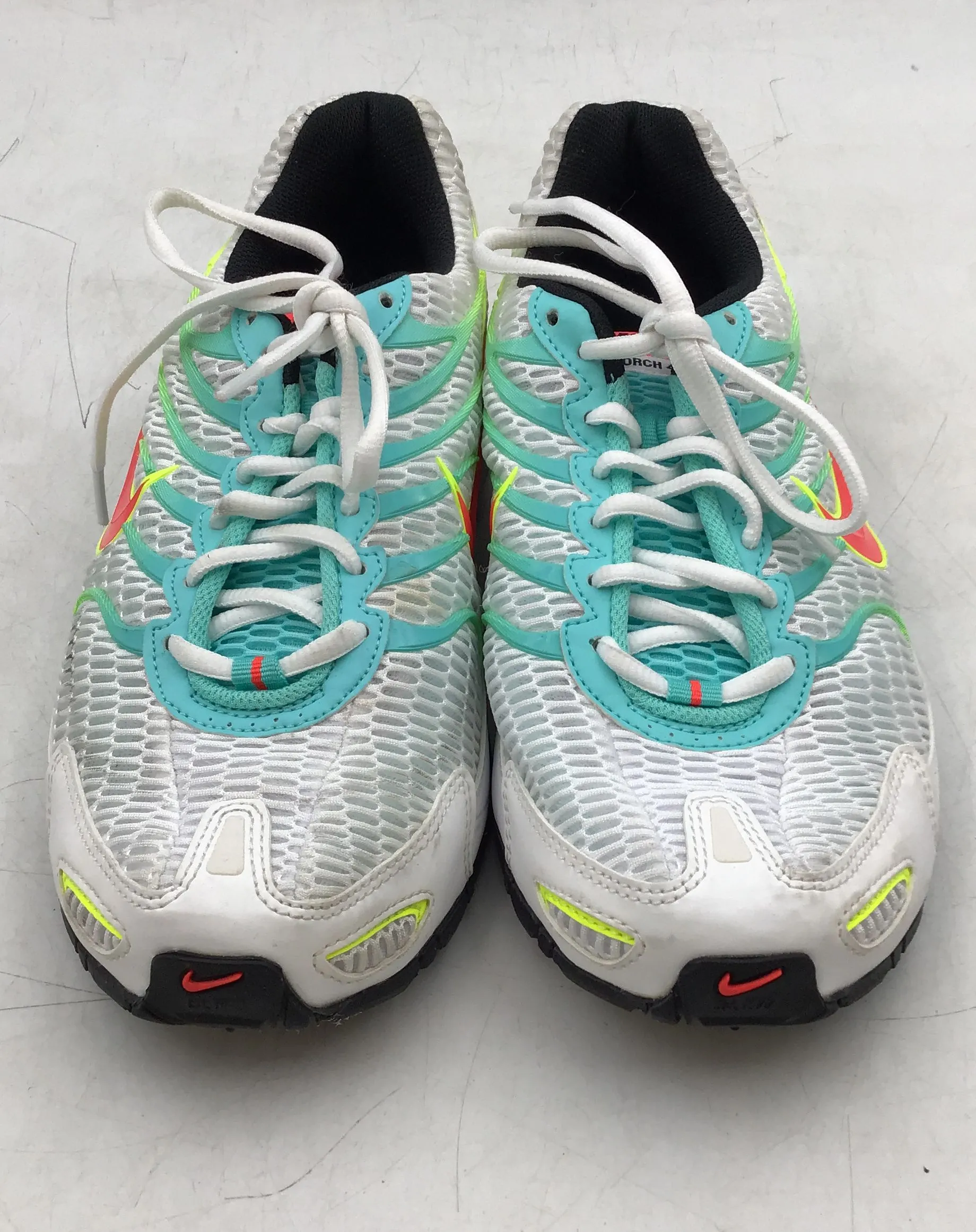 Nike Women's Air Max Torch 4 White Volt Laser Crimson Athletic Shoes - Size 10