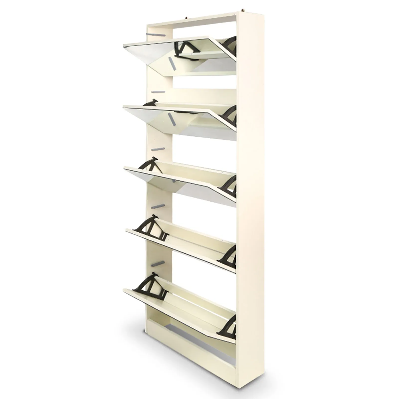 NNEDPE Mirrored Shoe Storage Cabinet Organizer - 63 x 17 x 170cm
