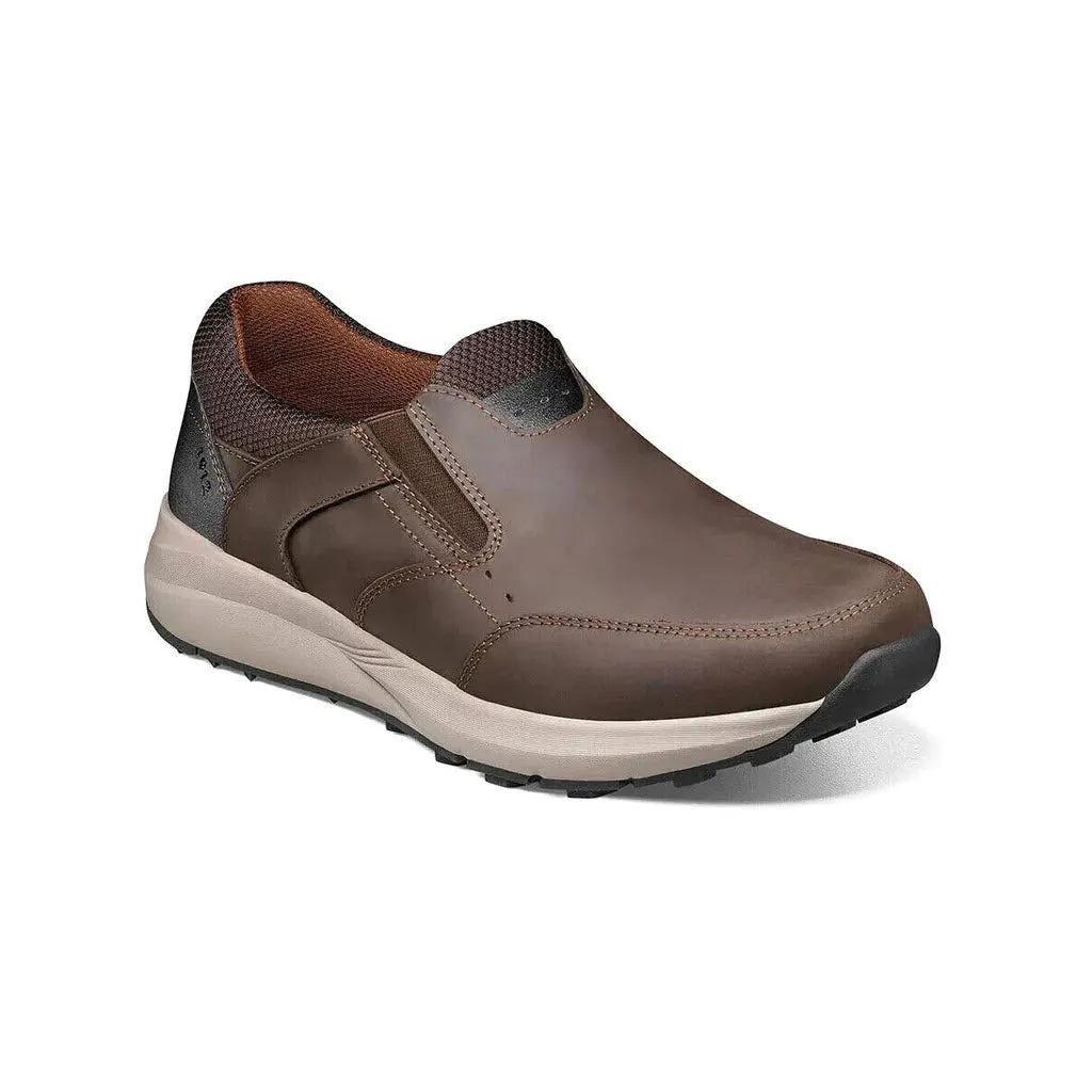 NUNN BUSH EXCURSION MOC TOE SLIP ON CRAZY HORSE BROWN - MENS