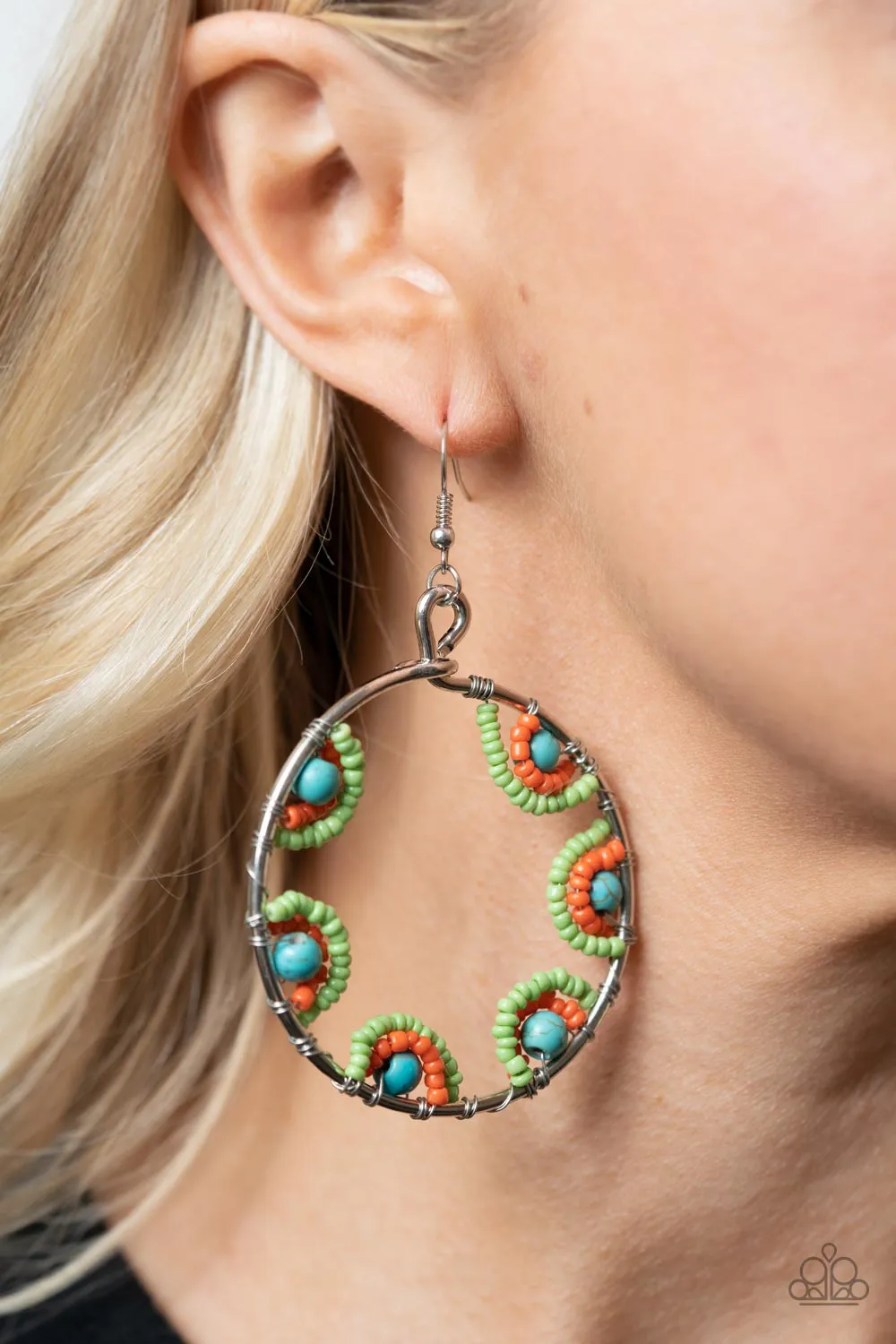 Off The Rim - Multi Earrings - Paparazzi Accessories