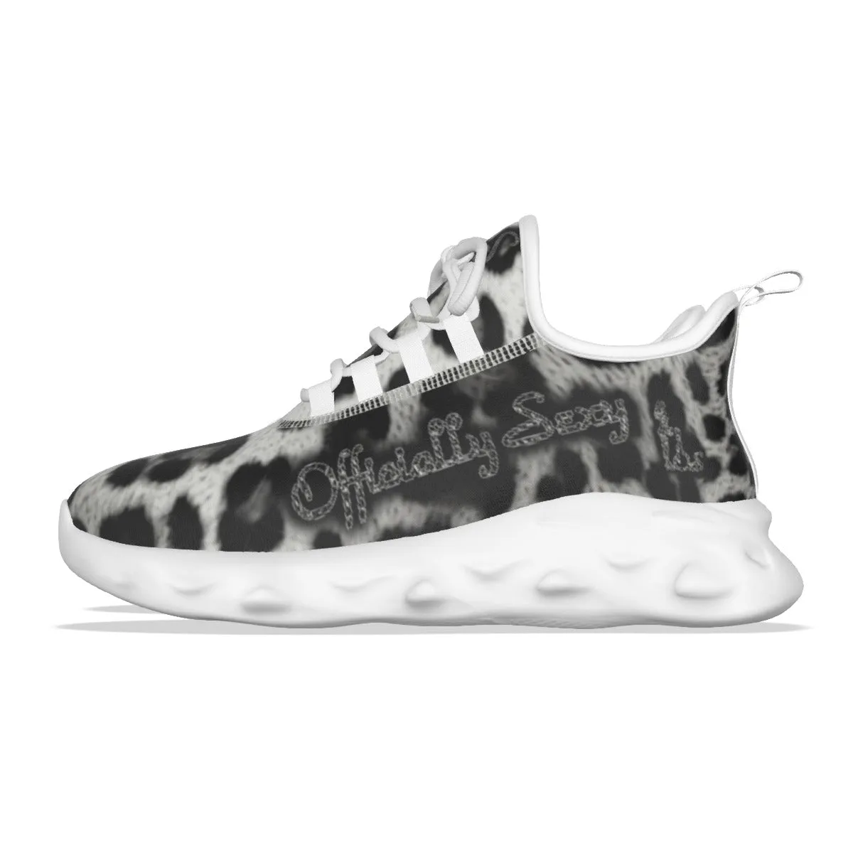 Officially Sexy Snow Leopard Print Collection Women's Light Sports Sneakers