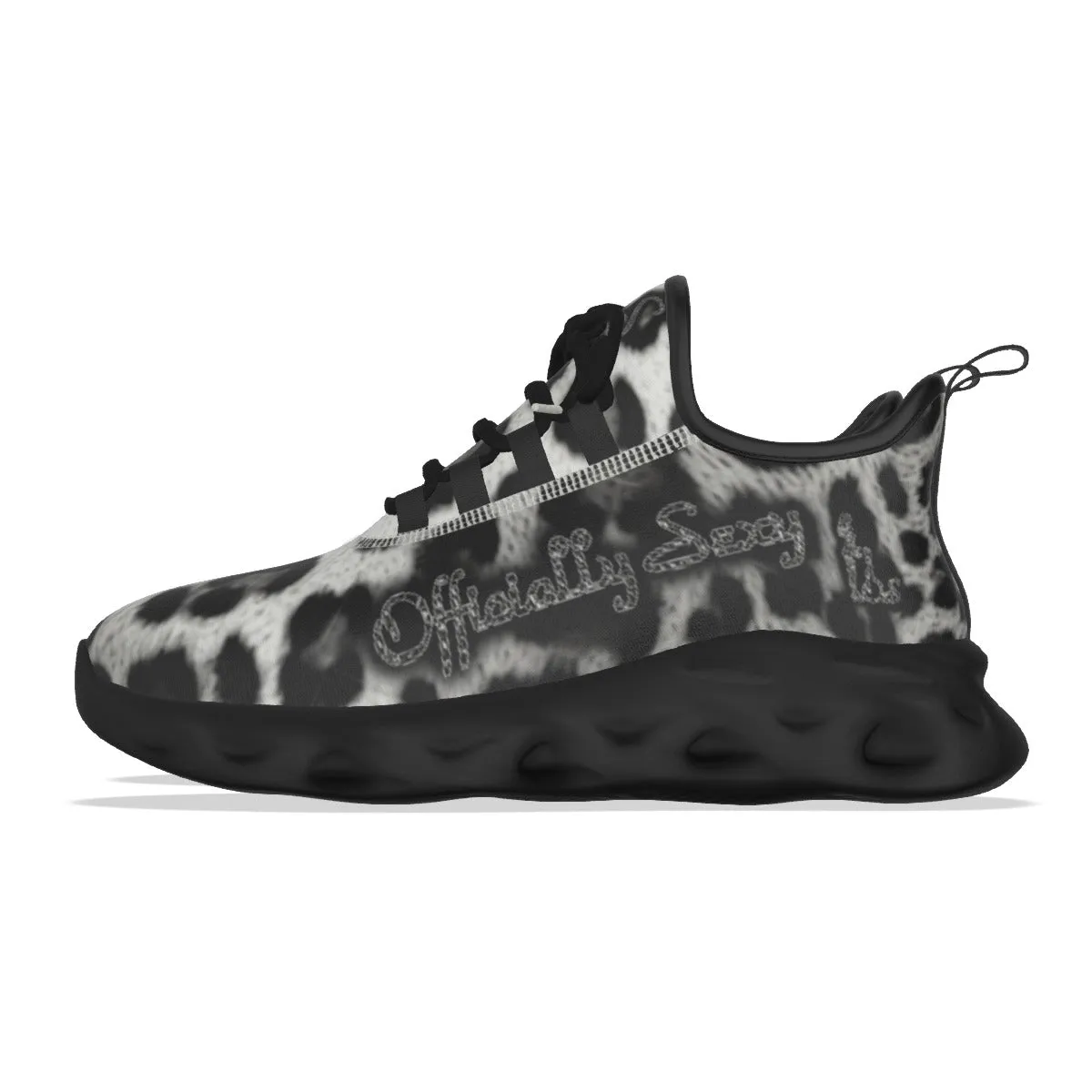 Officially Sexy Snow Leopard Print Collection Women's Light Sports Sneakers