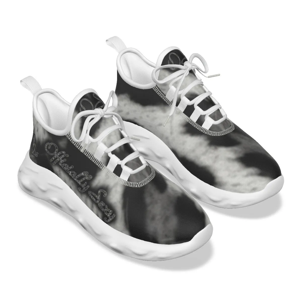 Officially Sexy Snow Leopard Print Collection Women's Light Sports Sneakers