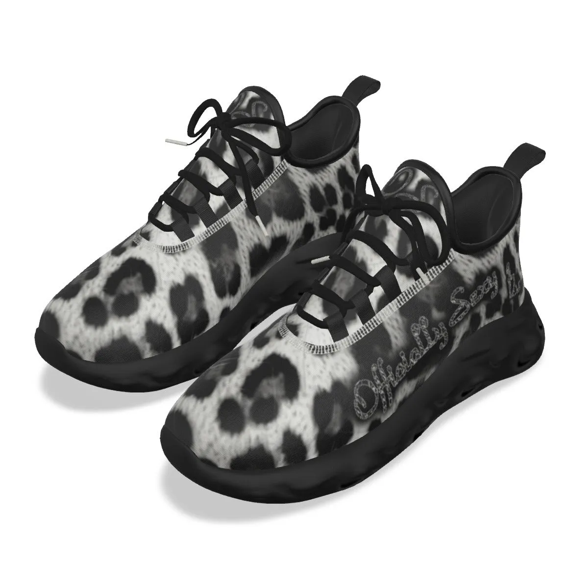 Officially Sexy Snow Leopard Print Collection Women's Light Sports Sneakers