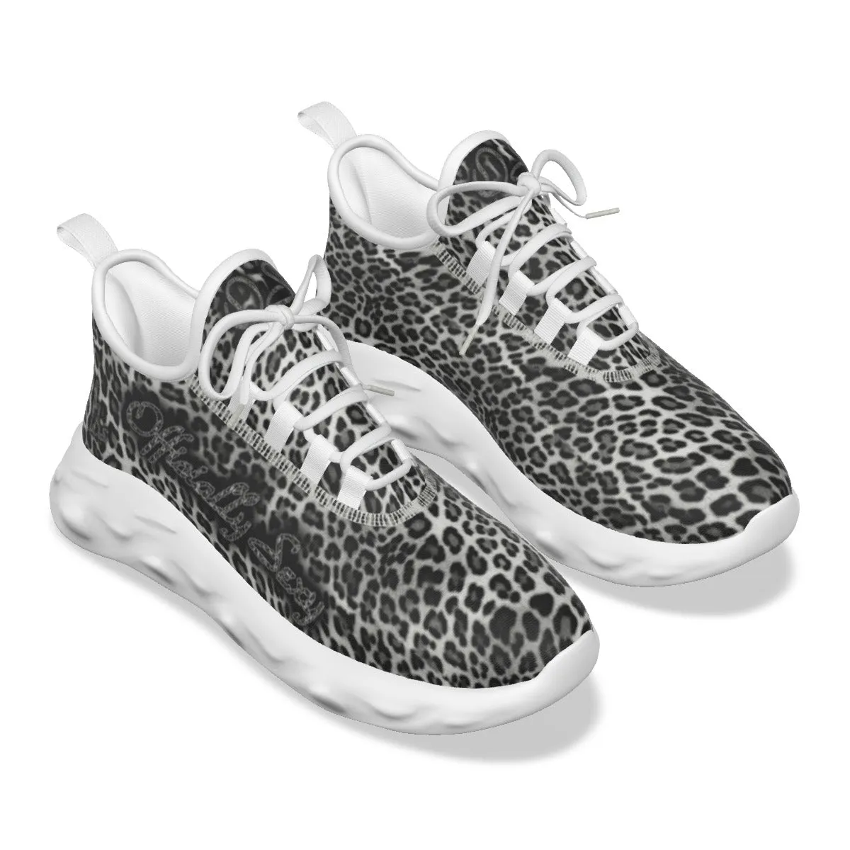 Officially Sexy Snow Leopard Print Collection Women's Light Sports Sneakers