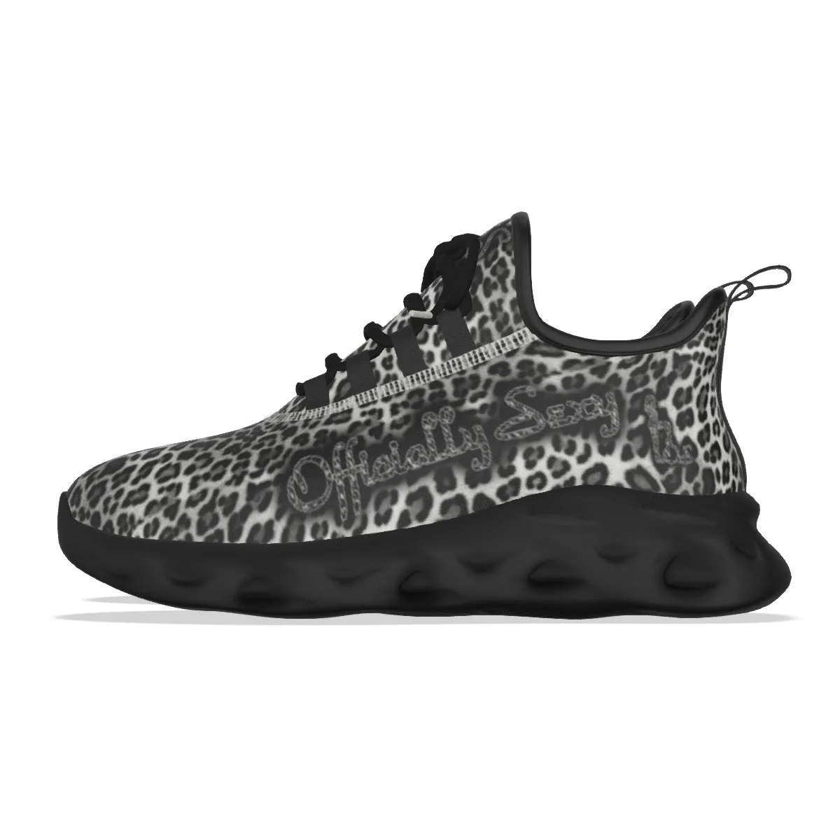 Officially Sexy Snow Leopard Print Collection Women's Light Sports Sneakers
