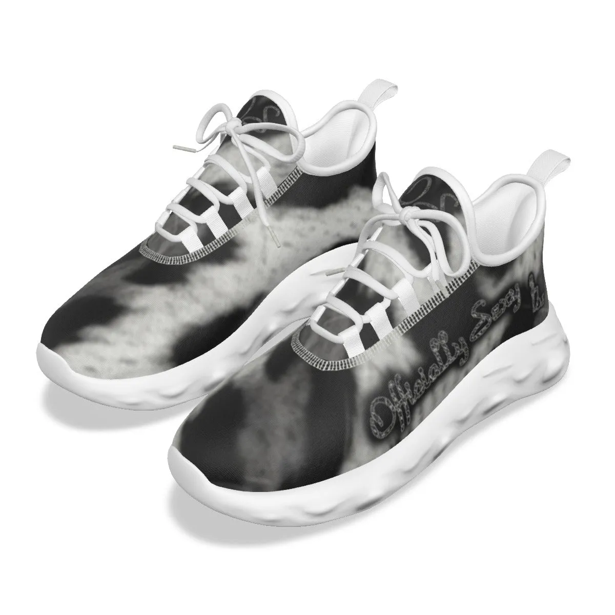 Officially Sexy Snow Leopard Print Collection Women's Light Sports Sneakers