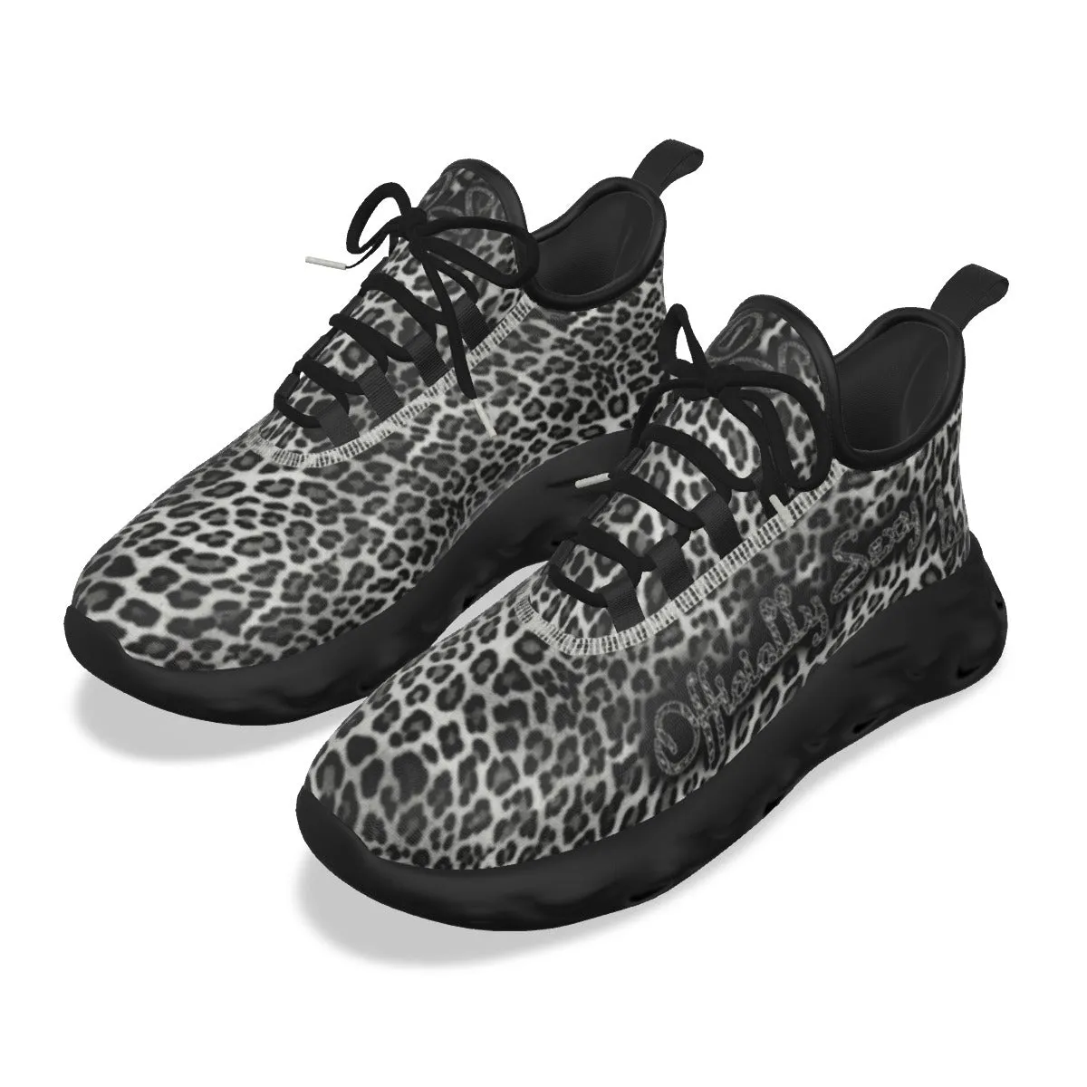 Officially Sexy Snow Leopard Print Collection Women's Light Sports Sneakers