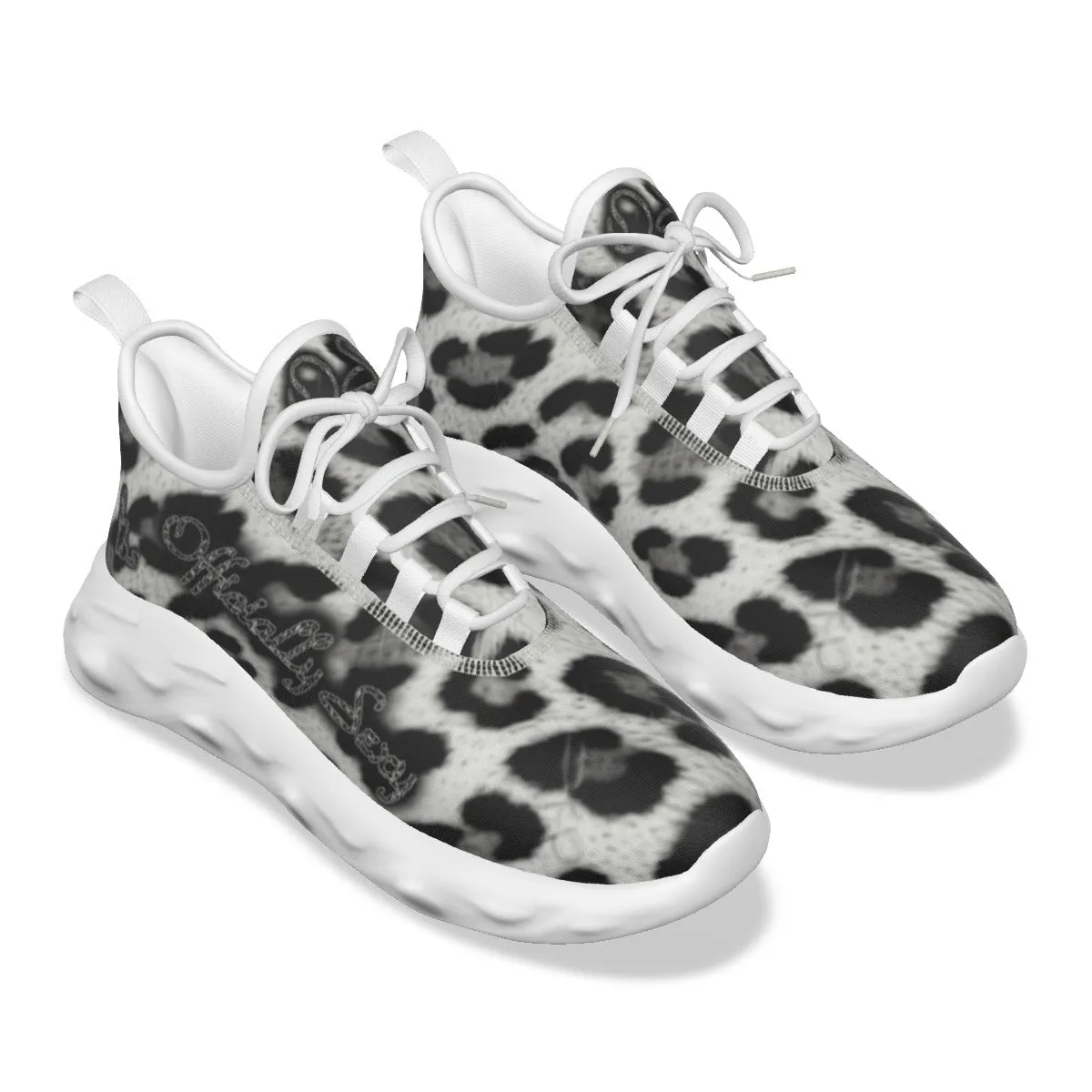 Officially Sexy Snow Leopard Print Collection Women's Light Sports Sneakers