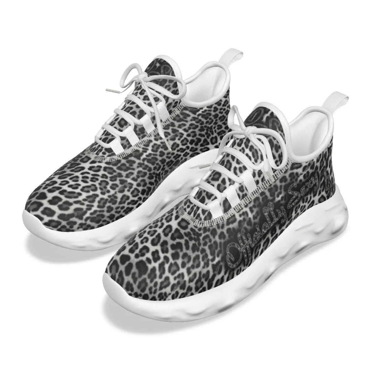 Officially Sexy Snow Leopard Print Collection Women's Light Sports Sneakers