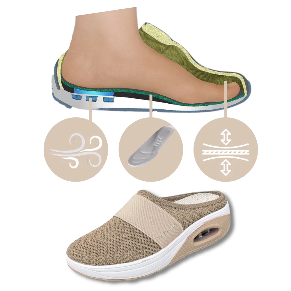 Orthopedic Slippers Shoes | Air-Cushion, Diabetic Orthopedic Support & Breathable Comfort Womens non slip clogs