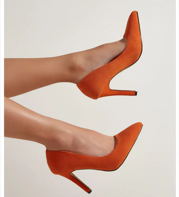 Pointed Toe Suede Stilettos