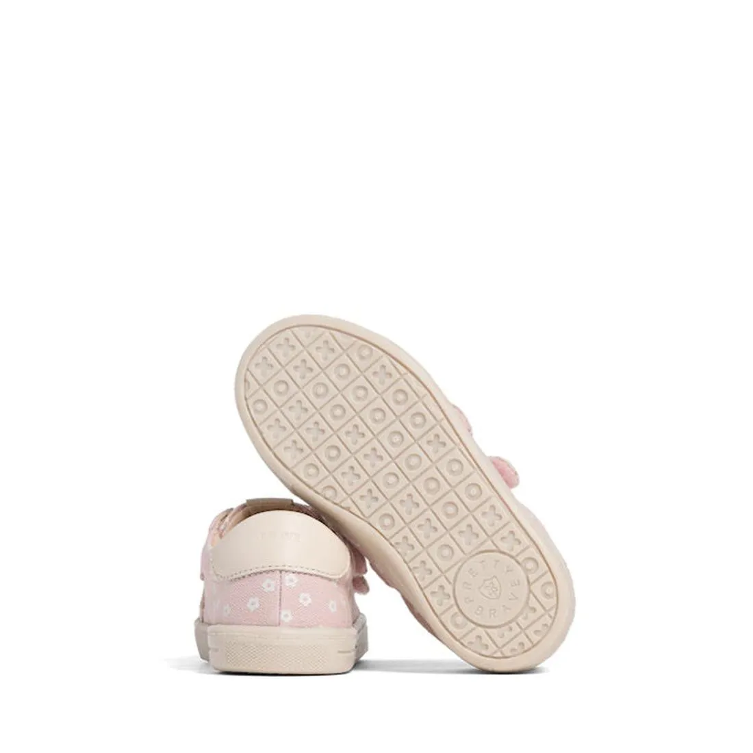 Pretty Brave Otto Organic Canvas Trainer With Leather Toe Buffer Mini Daisy