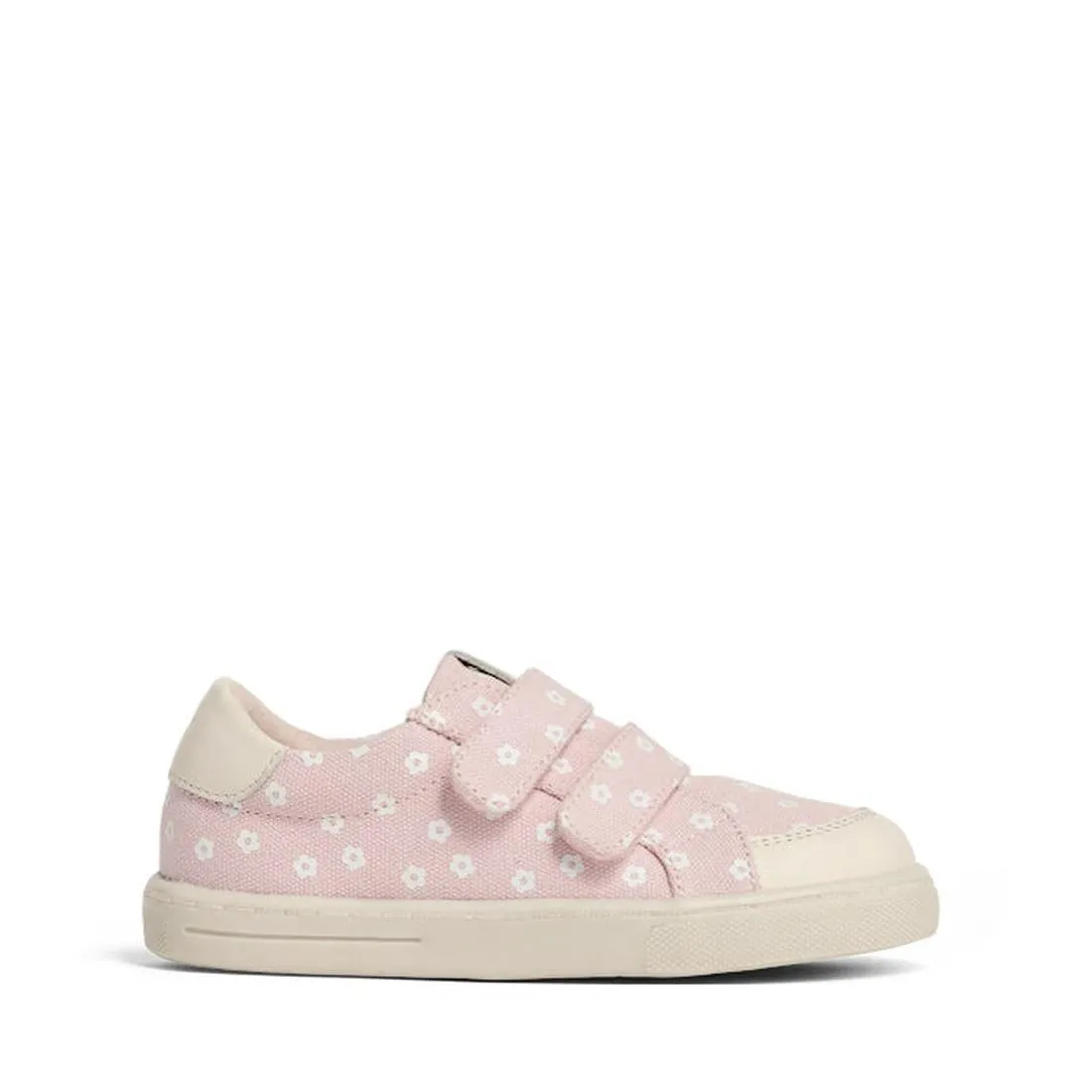 Pretty Brave Otto Organic Canvas Trainer With Leather Toe Buffer Mini Daisy