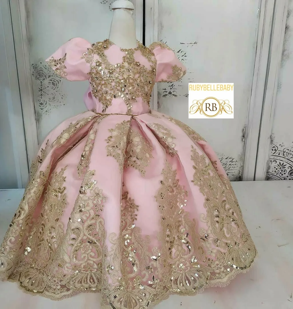 Quinn Ball gown Dress - Pink