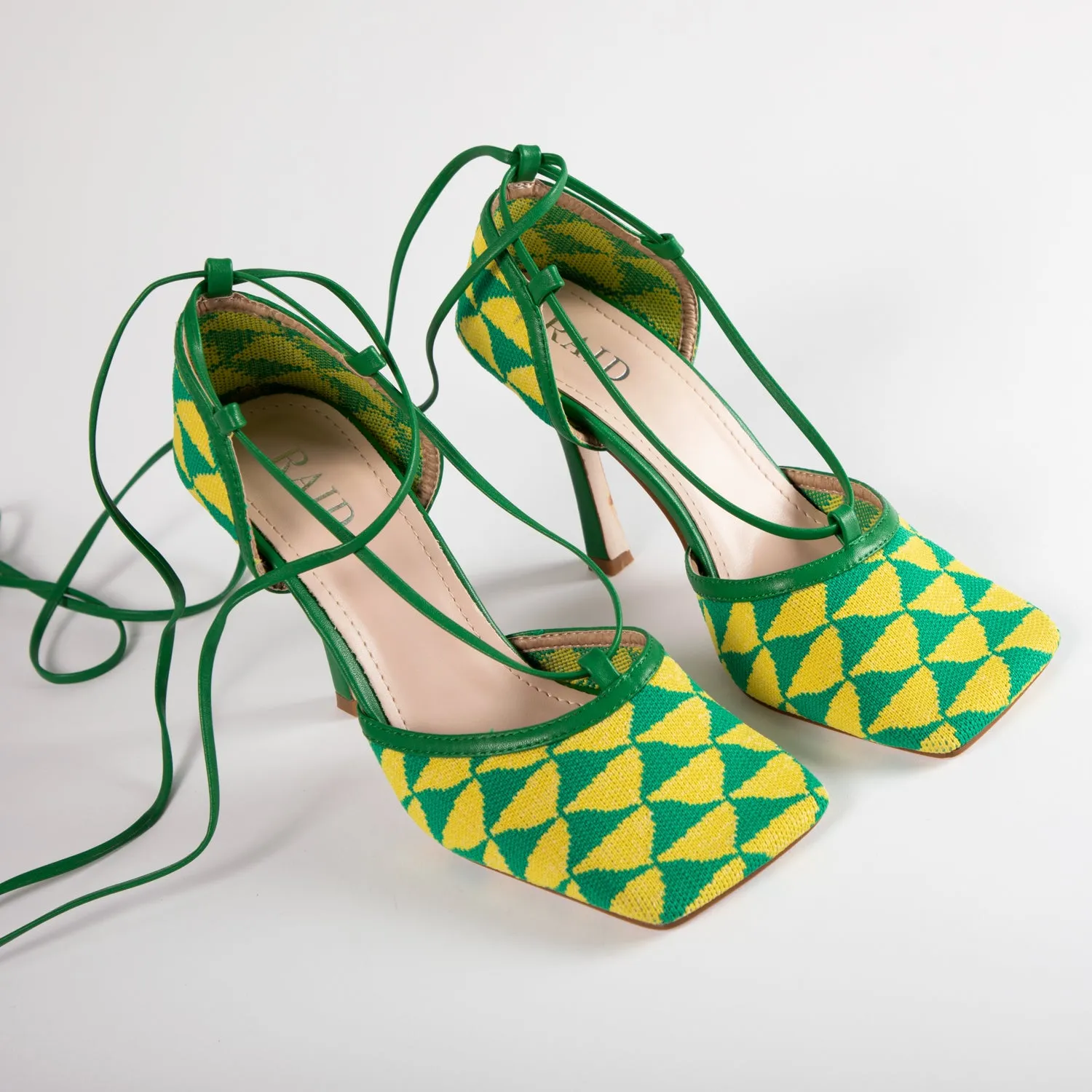 RAID Cornell Heeled Pump in Green/Yellow