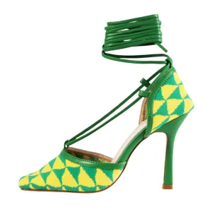 RAID Cornell Heeled Pump in Green/Yellow