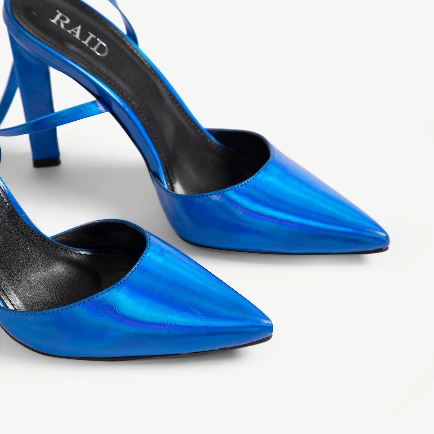 RAID Sicily Pointed Toe Lace Up in Blue