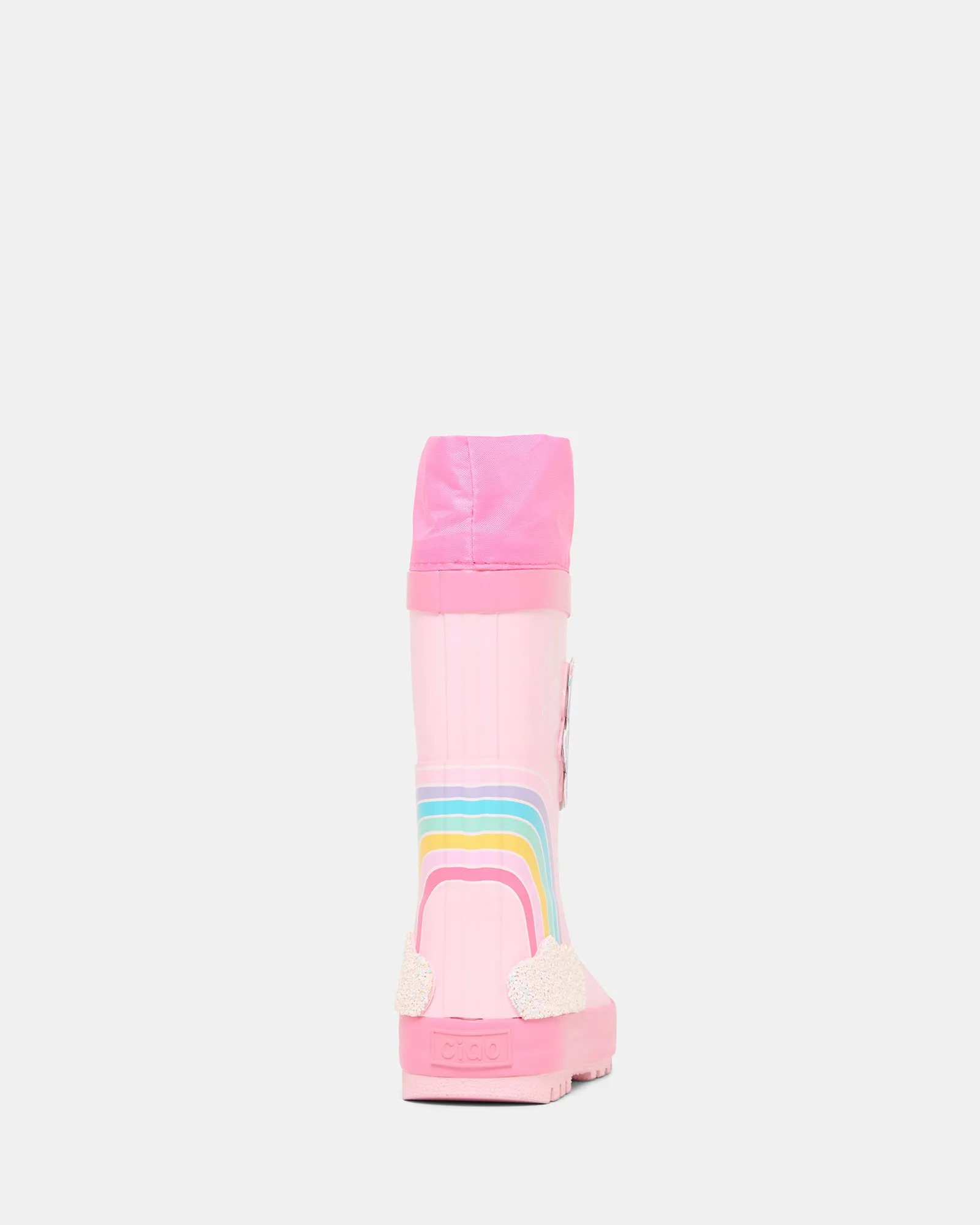 Rainbow Unicorn Gumboot Pink