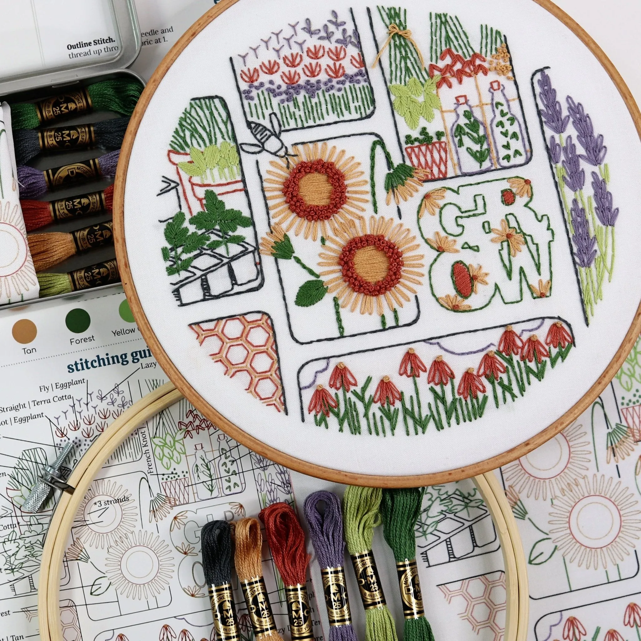 Seeds & Wings Embroidery Kit Bundle of 3