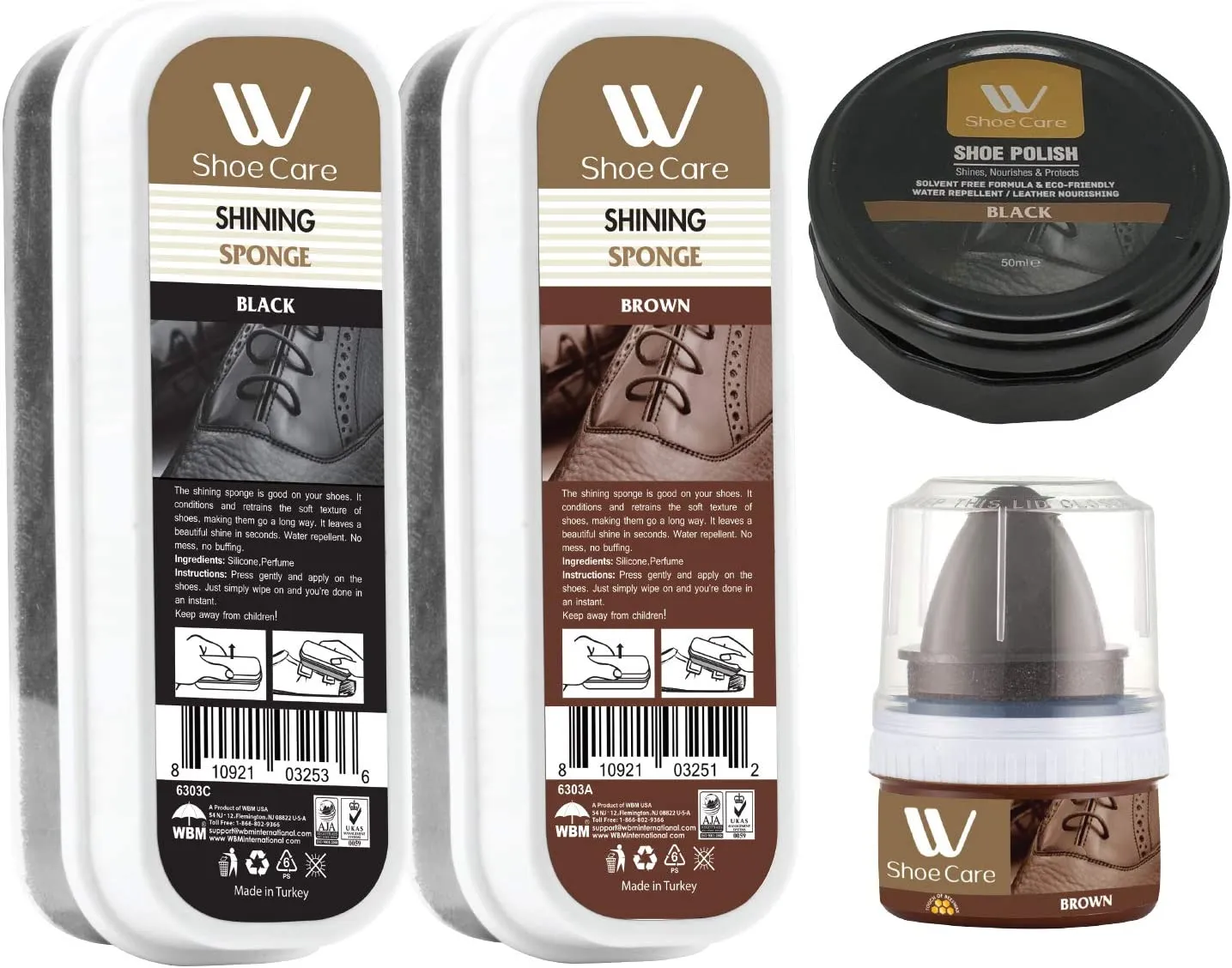 Shoe Cleaning Gift Set, Pack of 4 | WBM SHOE CARE