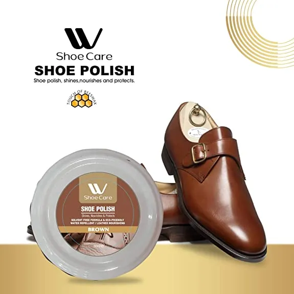 Shoe Polish Brown | 1.69 fl oz | WBM SHOE CARE