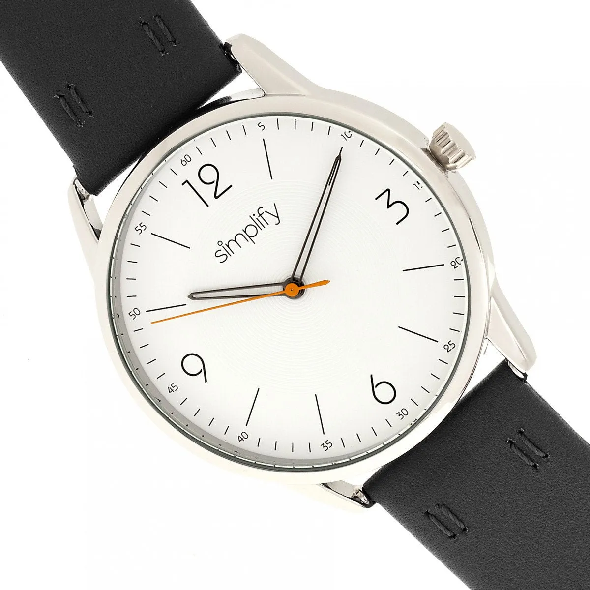 Simplify The 6300 Leather-Band Watch