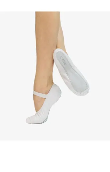 So Danca SD69L Adult Brittany White Leather Full Sole Ballet Slipper