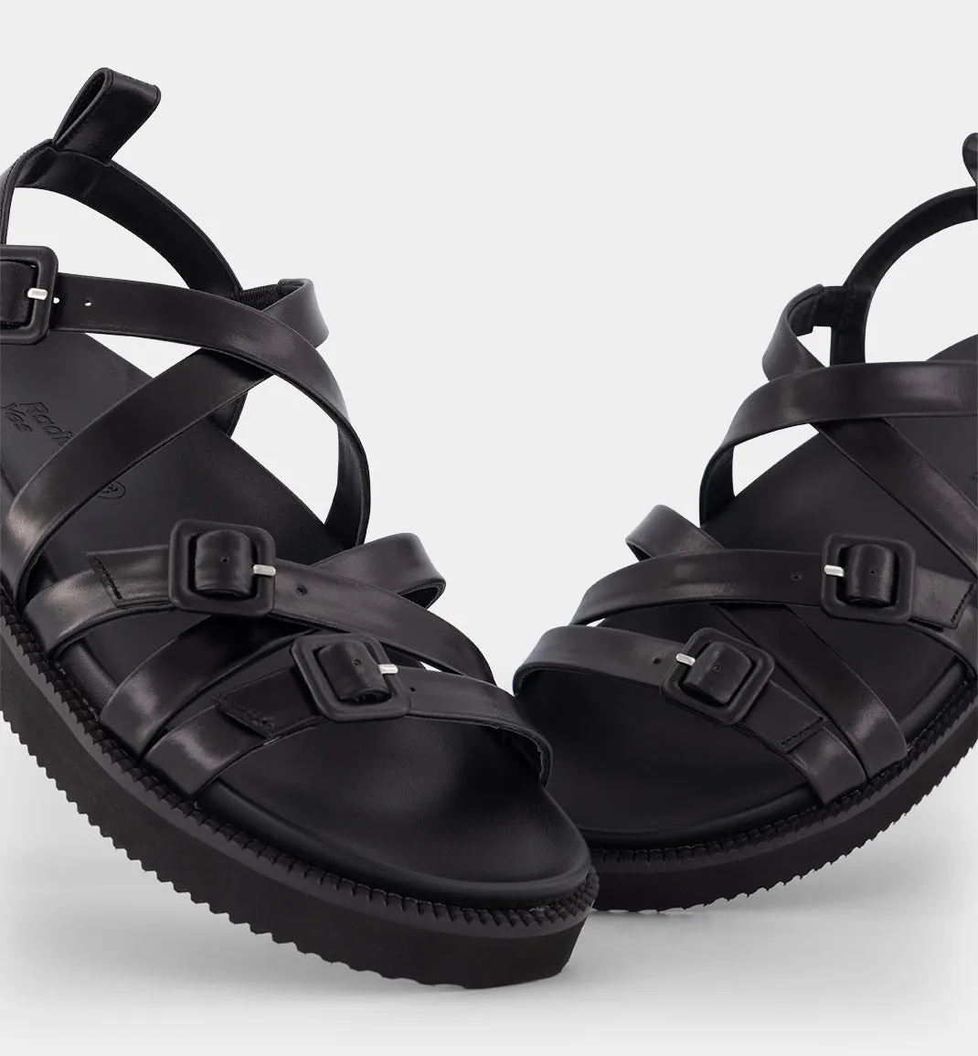 Sophia Strappy Sandal | Black