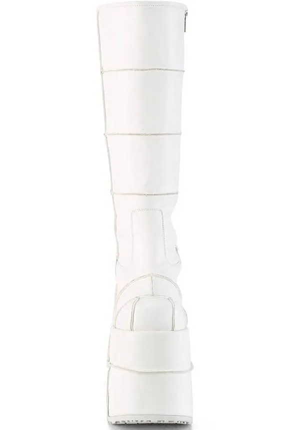 STACK-301 [White] | PLATFORM BOOTS [PREORDER]