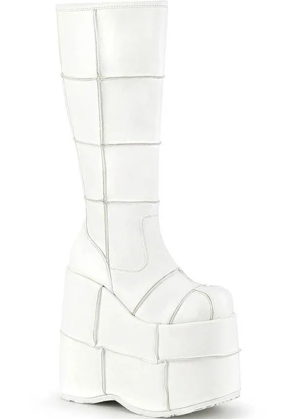 STACK-301 [White] | PLATFORM BOOTS [PREORDER]