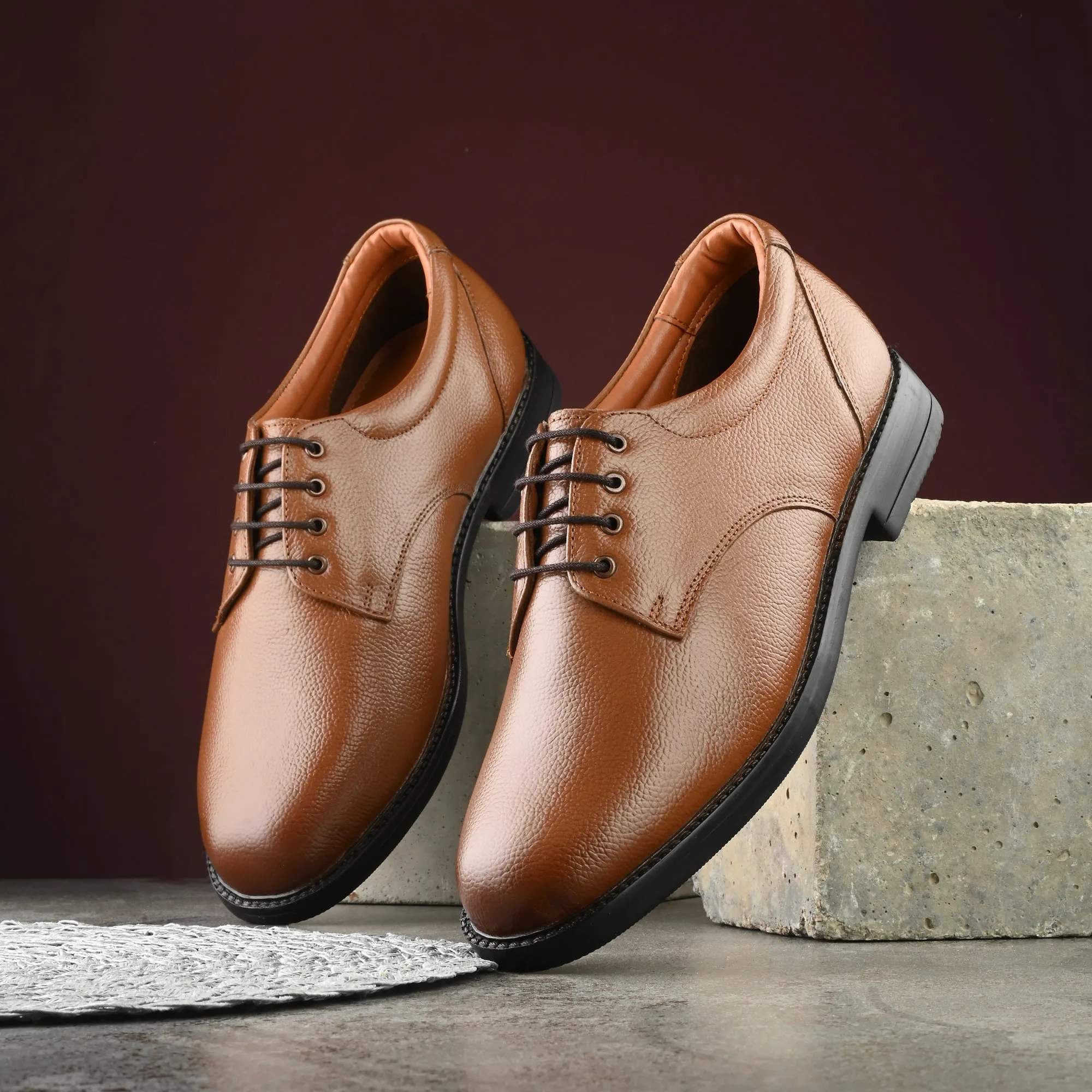 Strong Full Grain Leather Derby Lace Ups