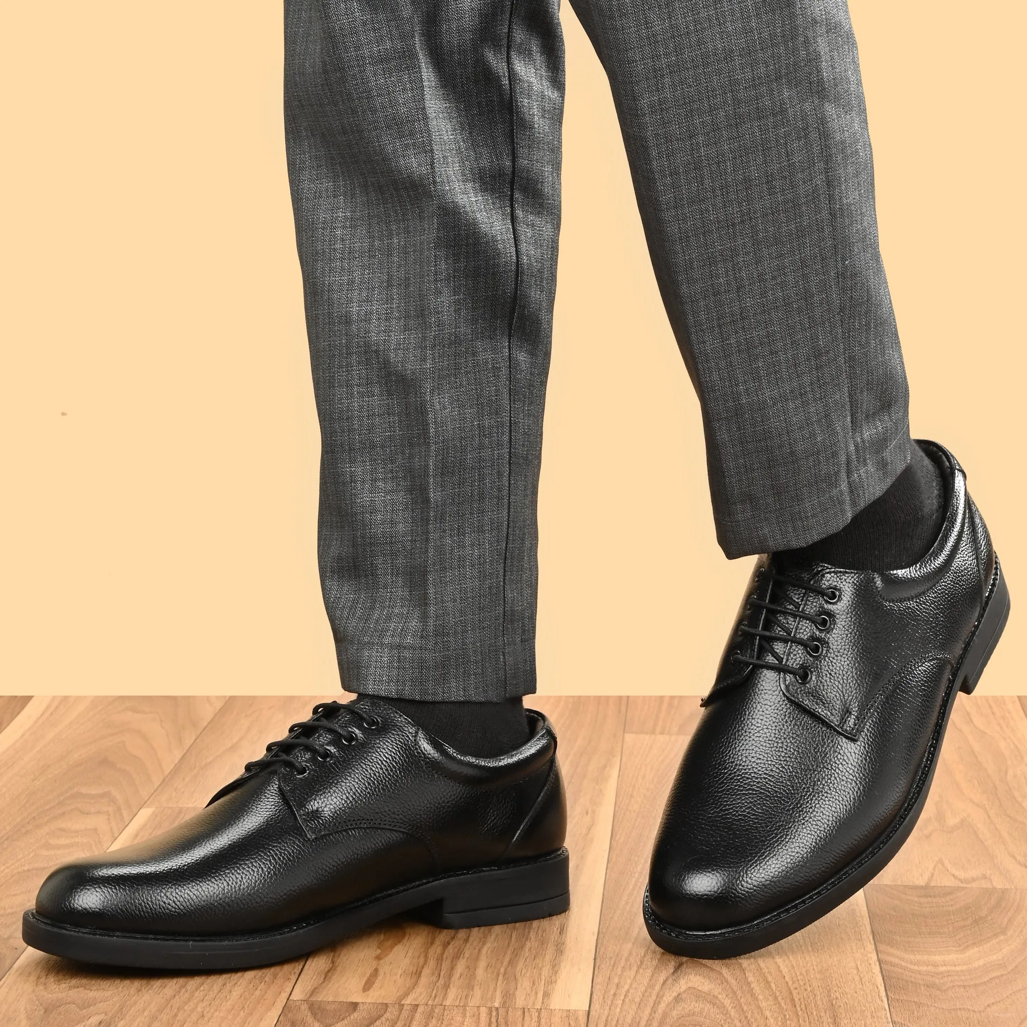 Strong Full Grain Leather Derby Lace Ups