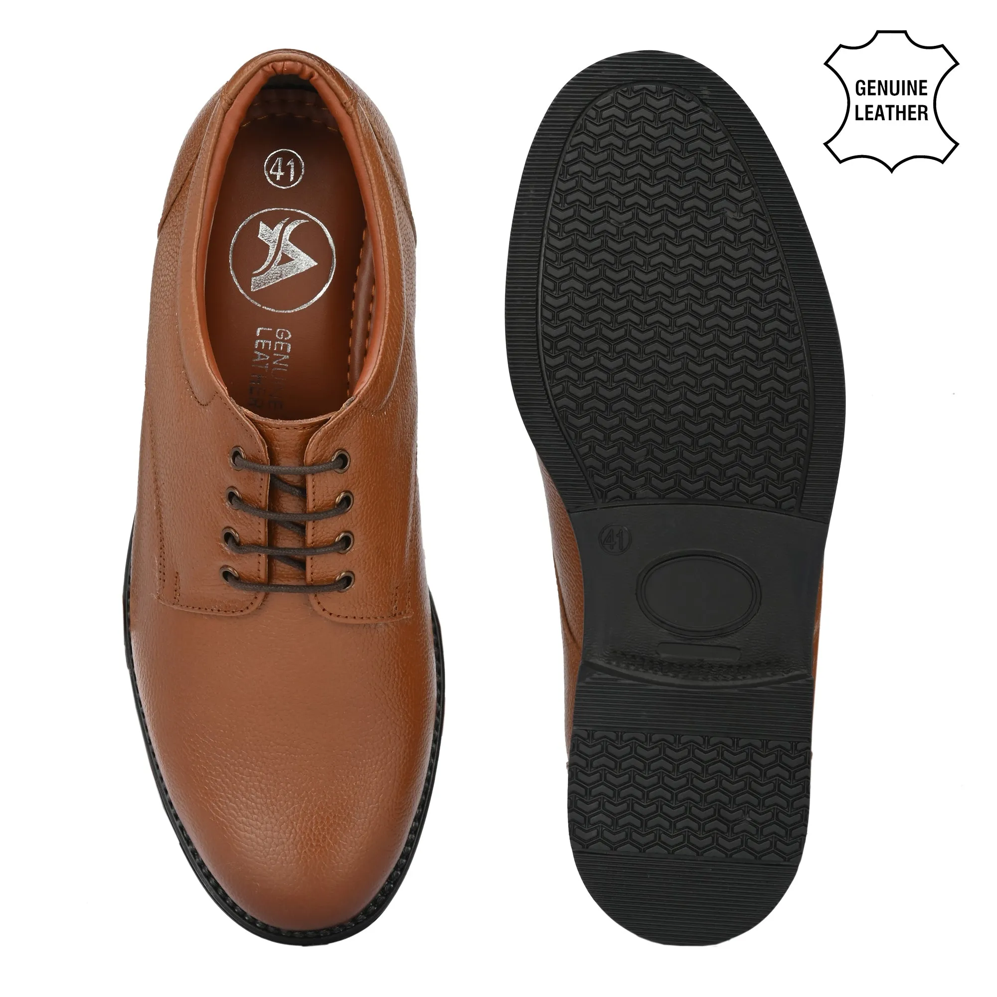 Strong Full Grain Leather Derby Lace Ups