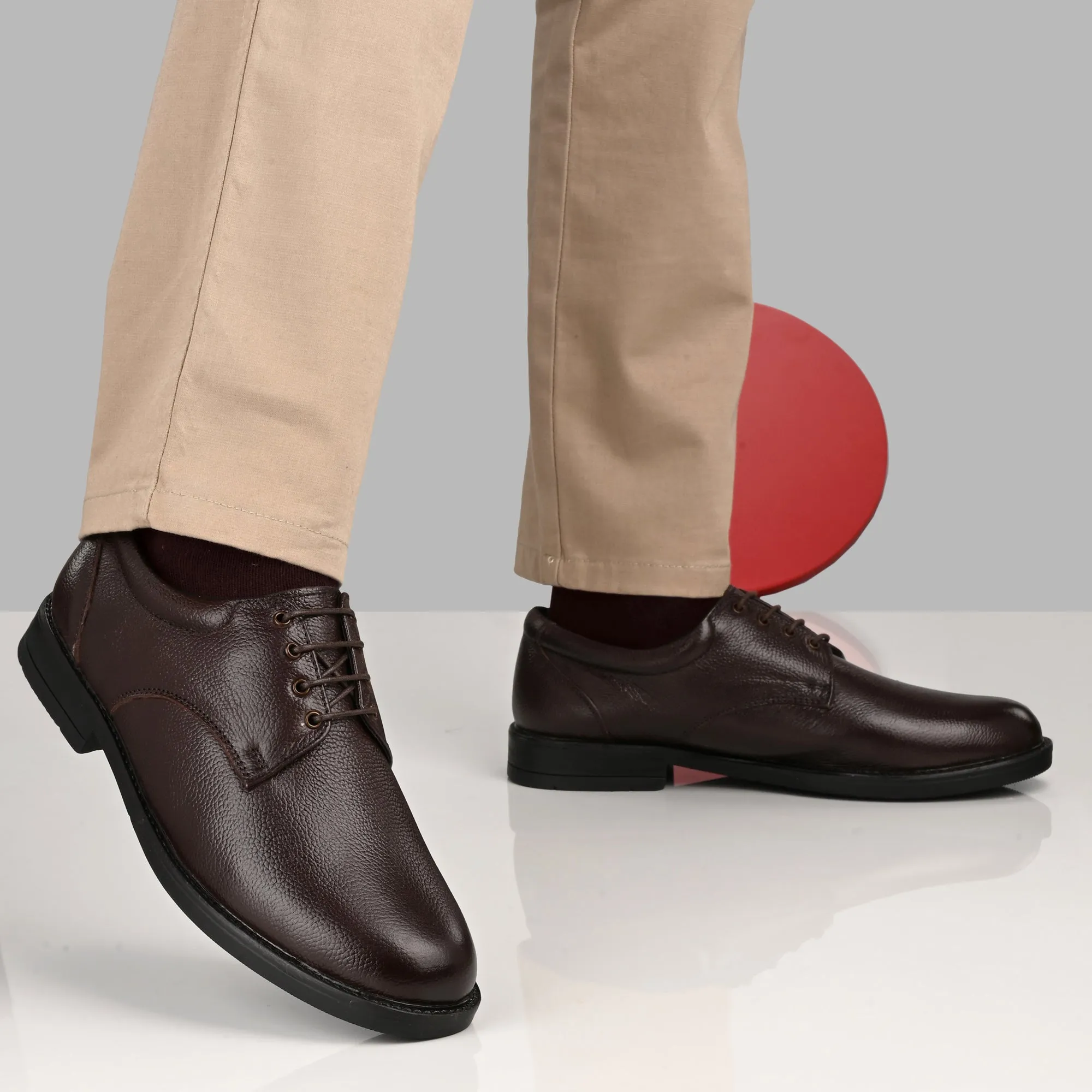 Strong Full Grain Leather Derby Lace Ups
