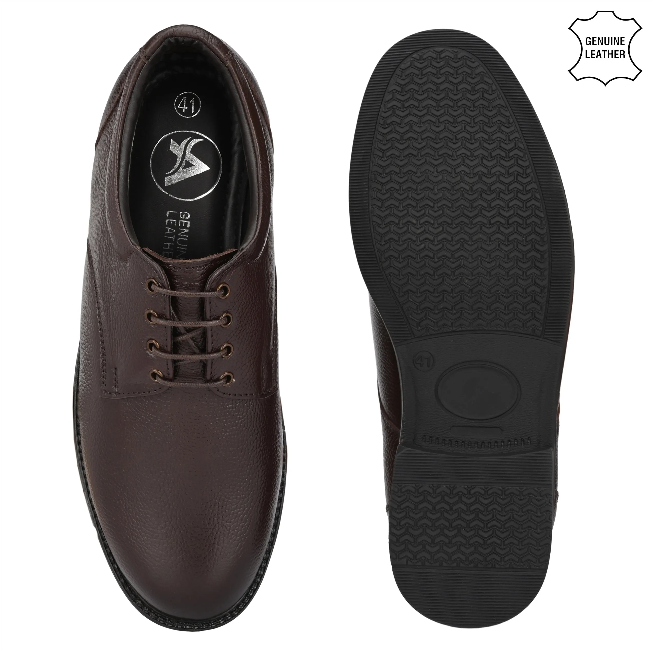 Strong Full Grain Leather Derby Lace Ups