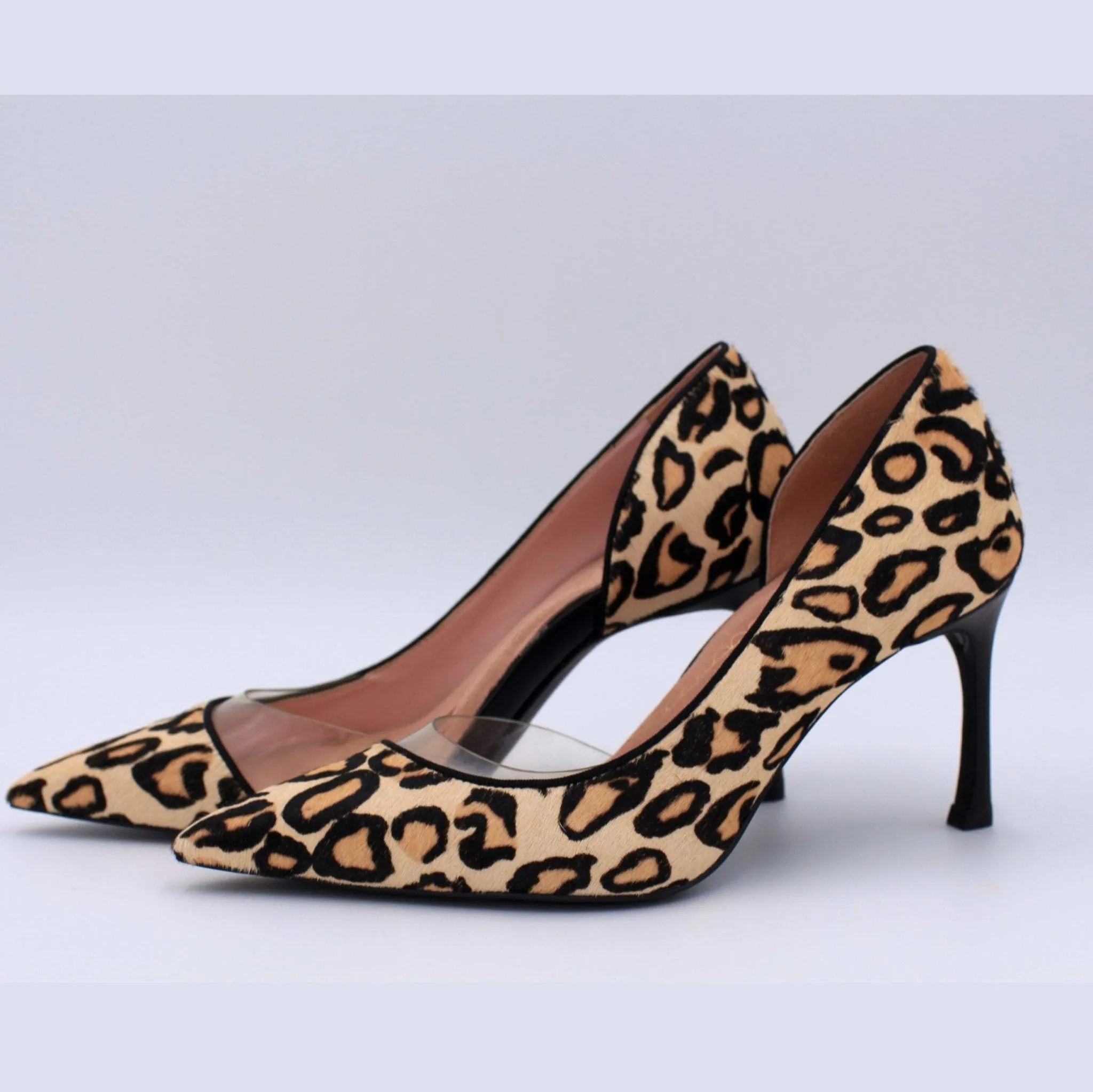 Stunner Leopard Pointed Toe PVC Leather Pump