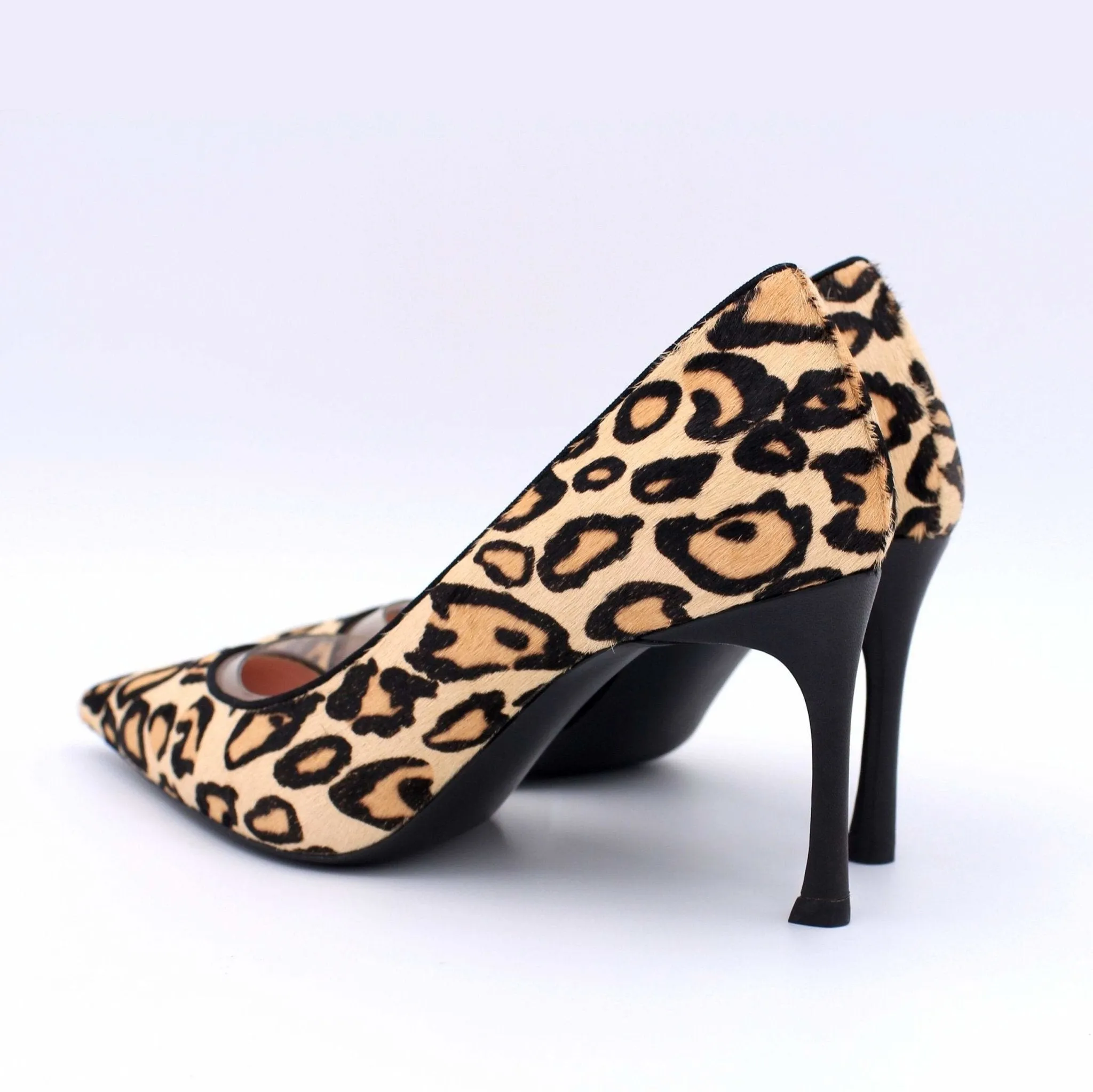 Stunner Leopard Pointed Toe PVC Leather Pump