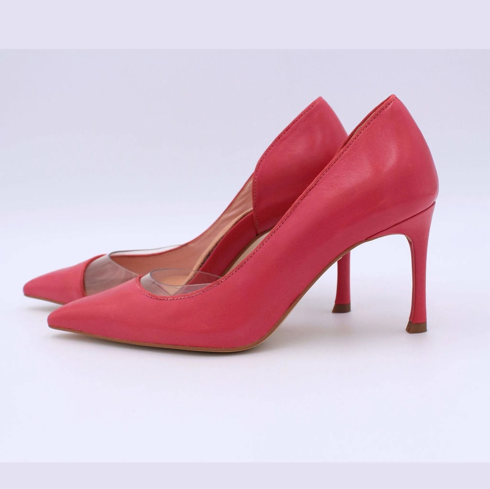 Stunner Pink Candy Pointed Toe PVC Leather Pump