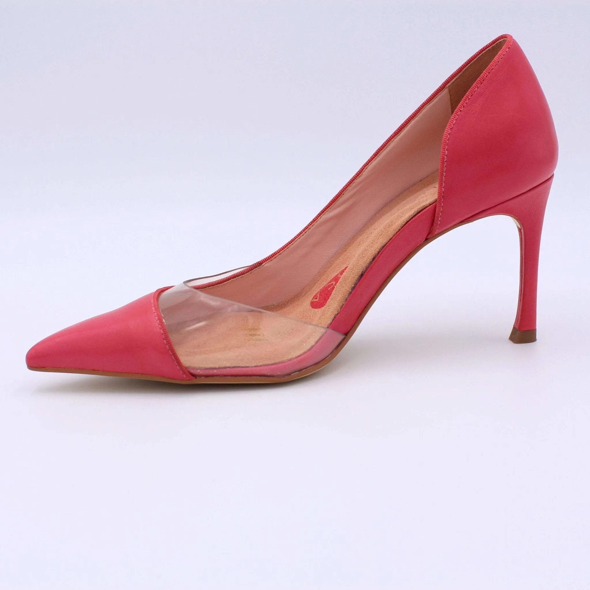 Stunner Pink Candy Pointed Toe PVC Leather Pump