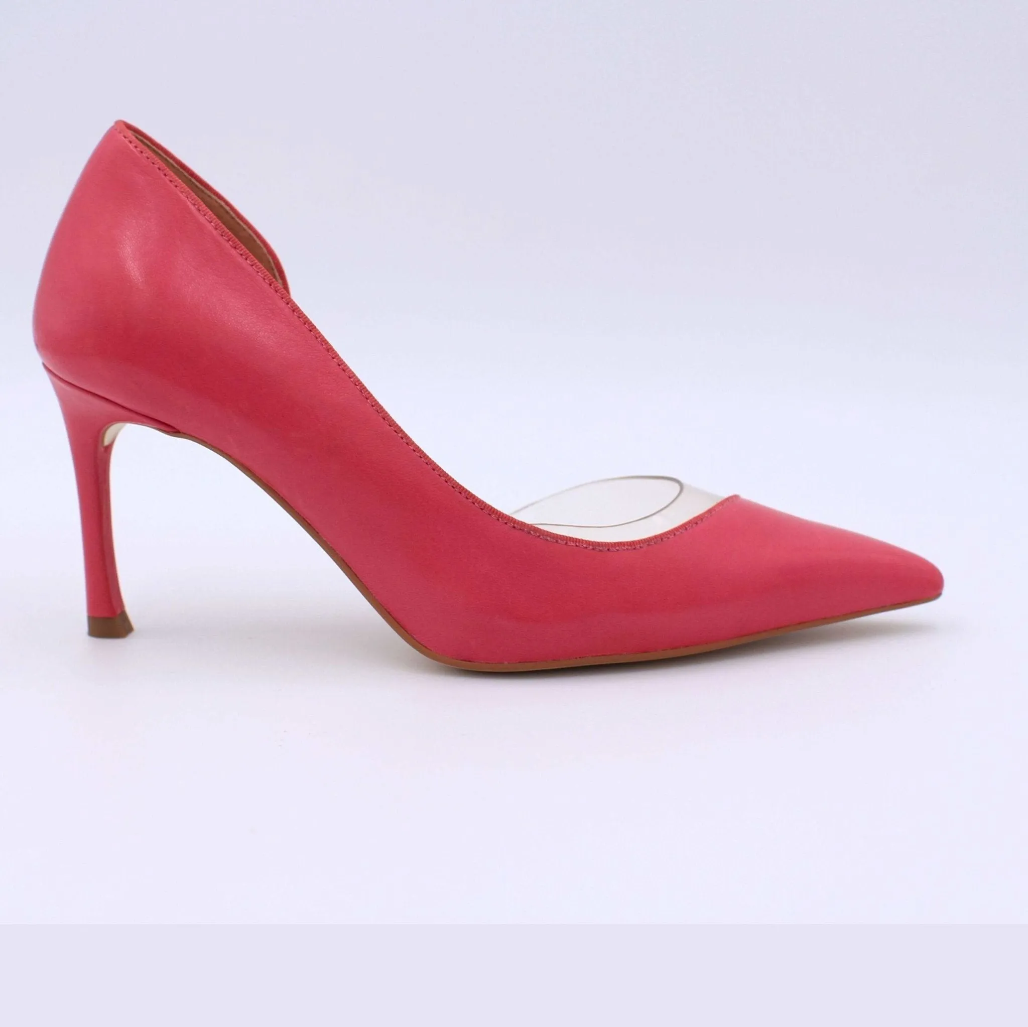 Stunner Pink Candy Pointed Toe PVC Leather Pump