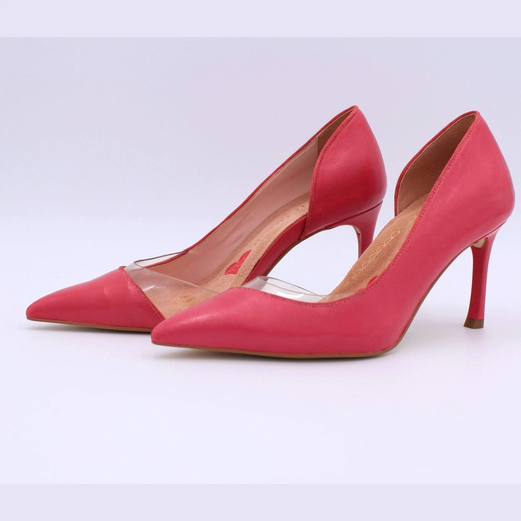 Stunner Pink Candy Pointed Toe PVC Leather Pump