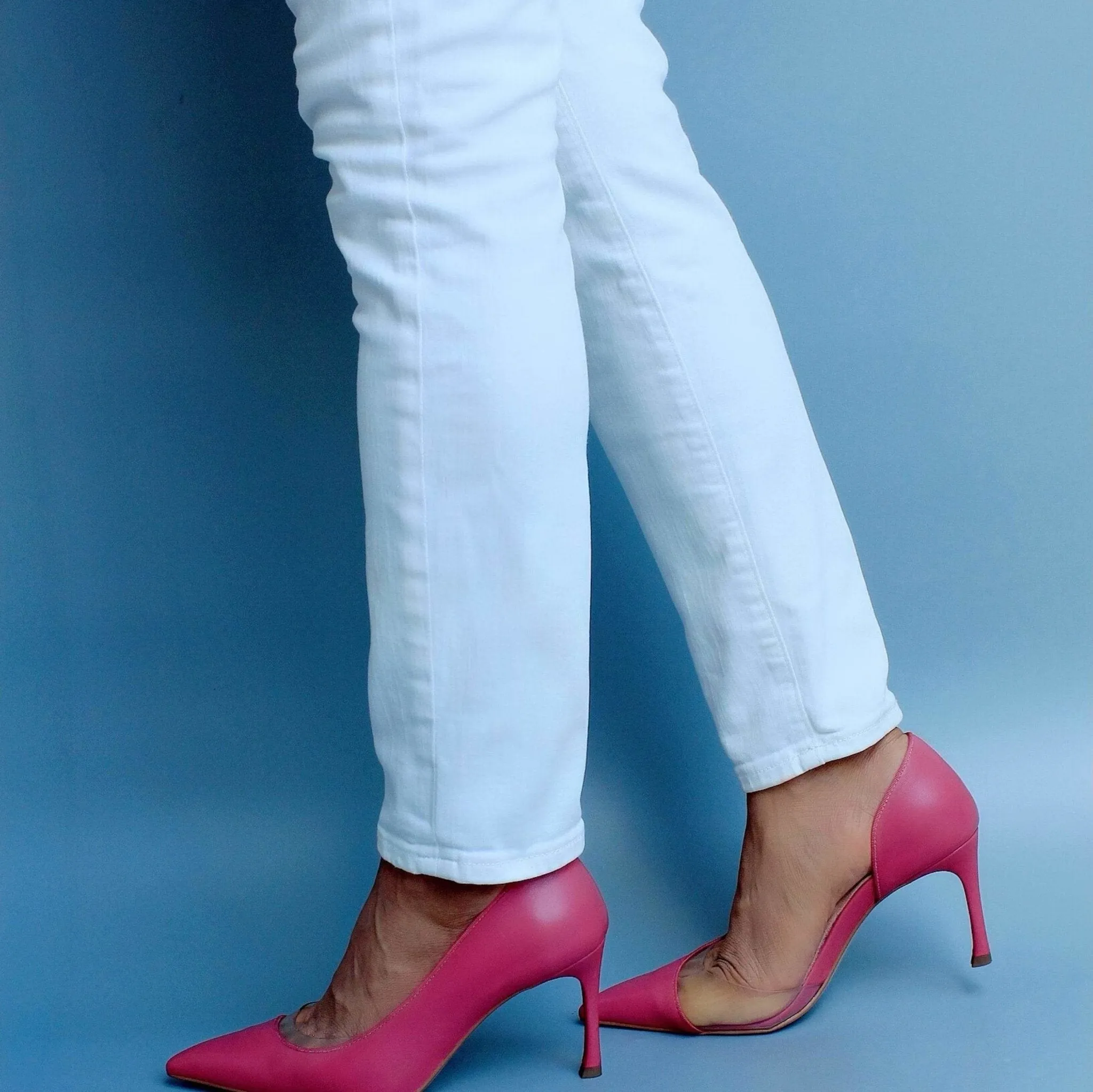 Stunner Pink Candy Pointed Toe PVC Leather Pump