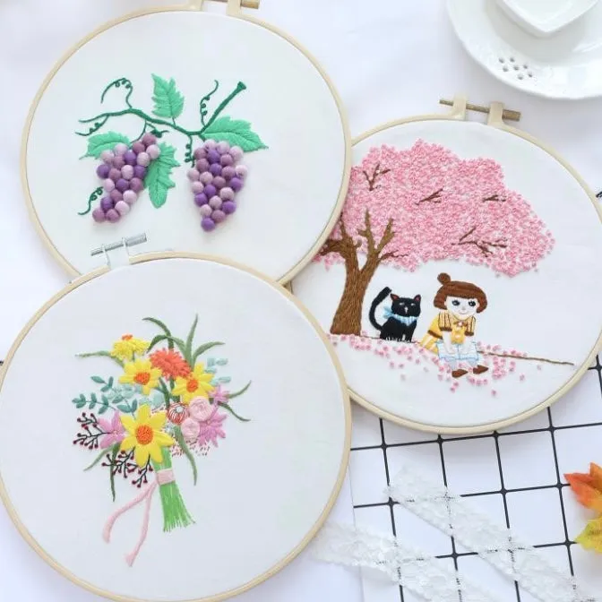 Summer Time Hand Embroidery DIY Kit 20cm