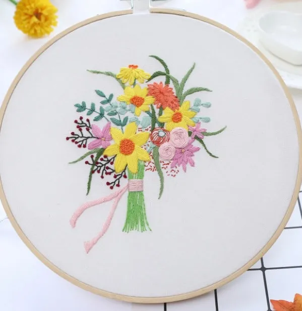 Summer Time Hand Embroidery DIY Kit 20cm