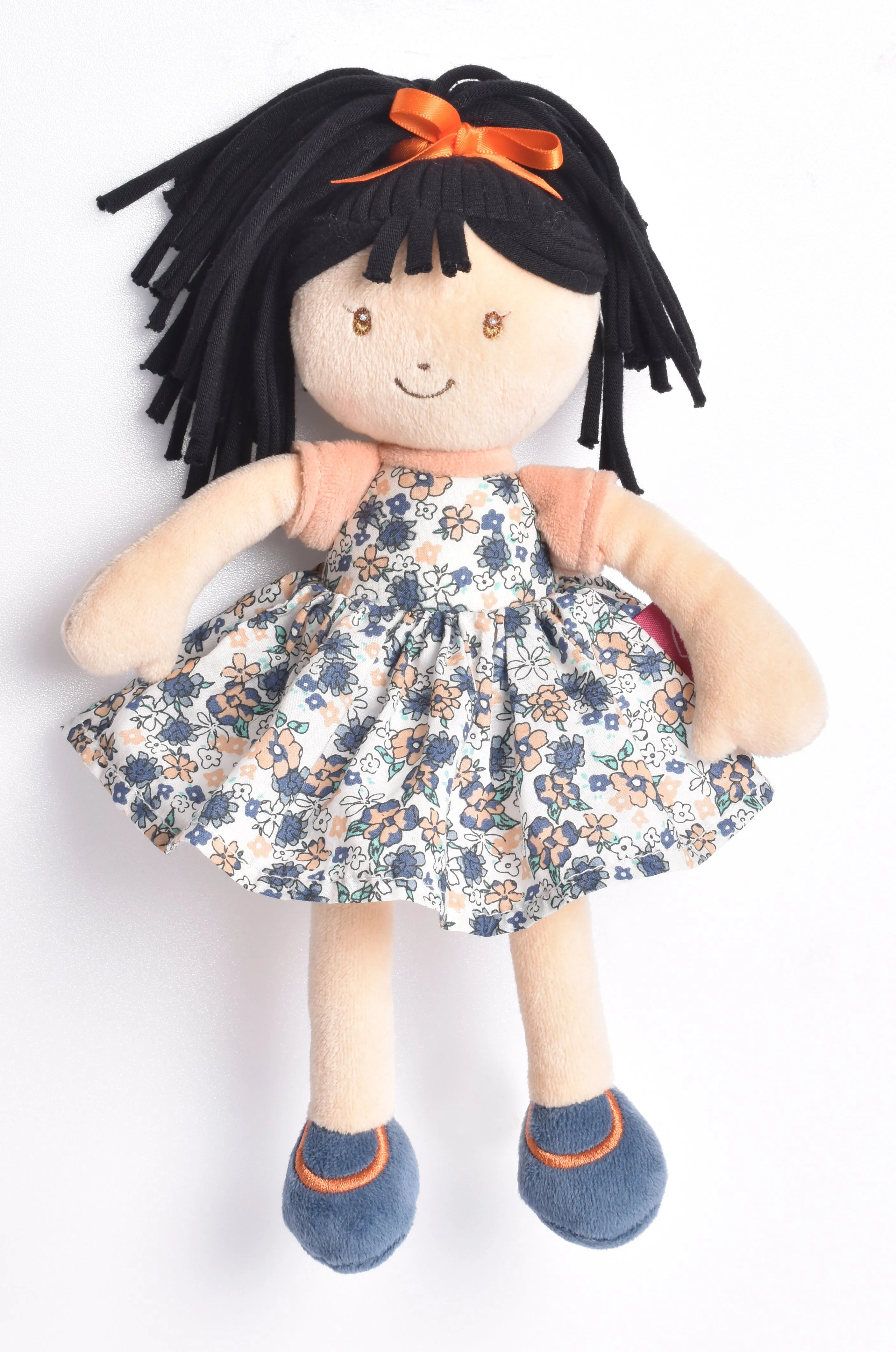 Tammy Lu Black Hair in Blue Print Dress